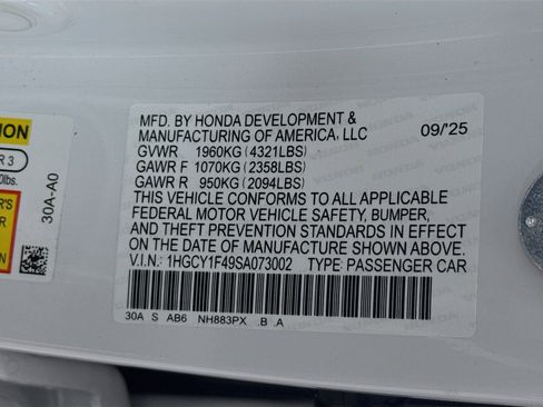 New 2025 Honda Accord SE image 37