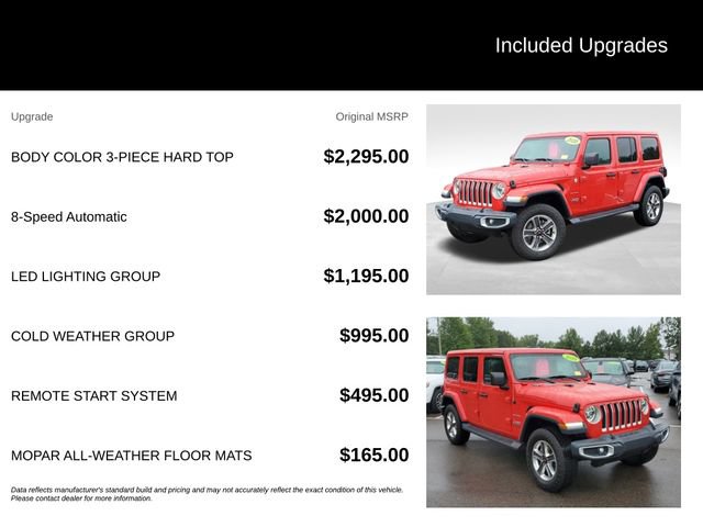 Used 2020 Jeep Wrangler Unlimited Sahara w/ LED Lighting Group AWD/4WD image 8