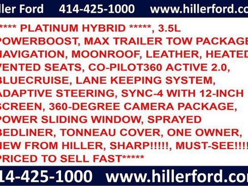 Certified 2022 Ford F150 Platinum w/ Equipment Group 701A High AWD/4WD image 2