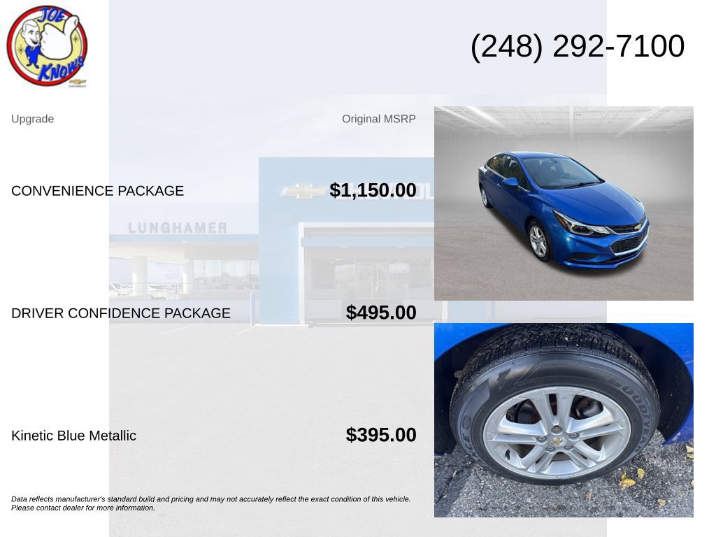 Used 2017 Chevrolet Cruze LT w/ Convenience Package FWD image 5