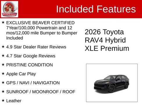 Used 2026 Toyota RAV4 XLE Premium w/ Panoramic Sun Roof Package FWD image 4