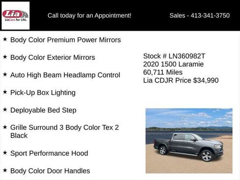 Certified 2020 RAM 1500 Laramie w/ Sport Appearance Package AWD/4WD image 26