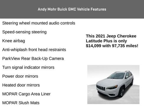 Used 2021 Jeep Cherokee Latitude Plus w/ Mopar Interior Package image 8