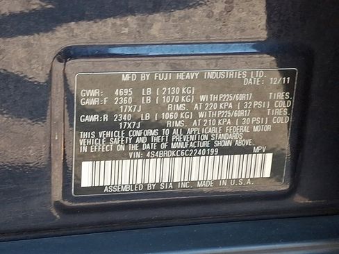 Used 2012 Subaru Outback 3.6R Limited w/ Moonroof Pkg image 28