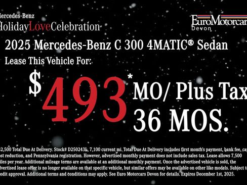Certified 2025 Mercedes-Benz C 300 4MATIC Sedan image 1