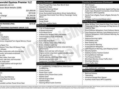 Used 2023 Chevrolet Equinox Premier w/ LPO, Cargo Package image 30