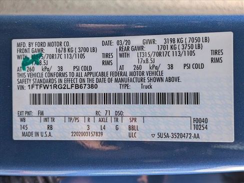 Used 2020 Ford F150 Raptor w/ Equipment Group 802A Luxury image 25