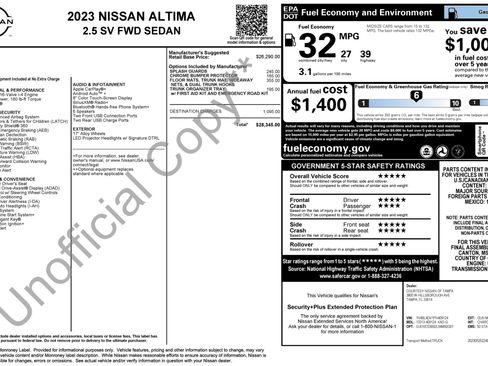 Used 2023 Nissan Altima 2.5 SV image 4