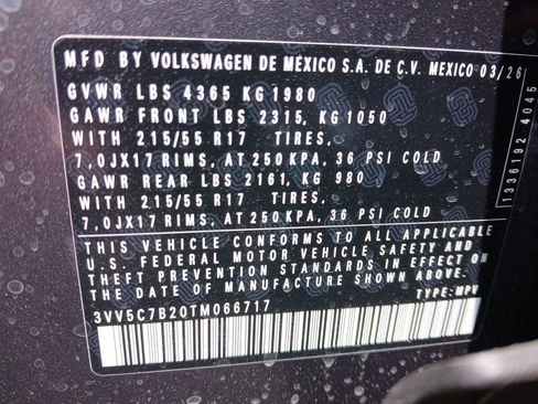 New 2026 Volkswagen Taos S FWD image 28