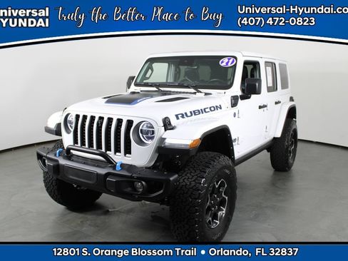 Used 2021 Jeep Wrangler Unlimited Rubicon 4xe w/ Steel Bumper Group AWD/4WD image 1
