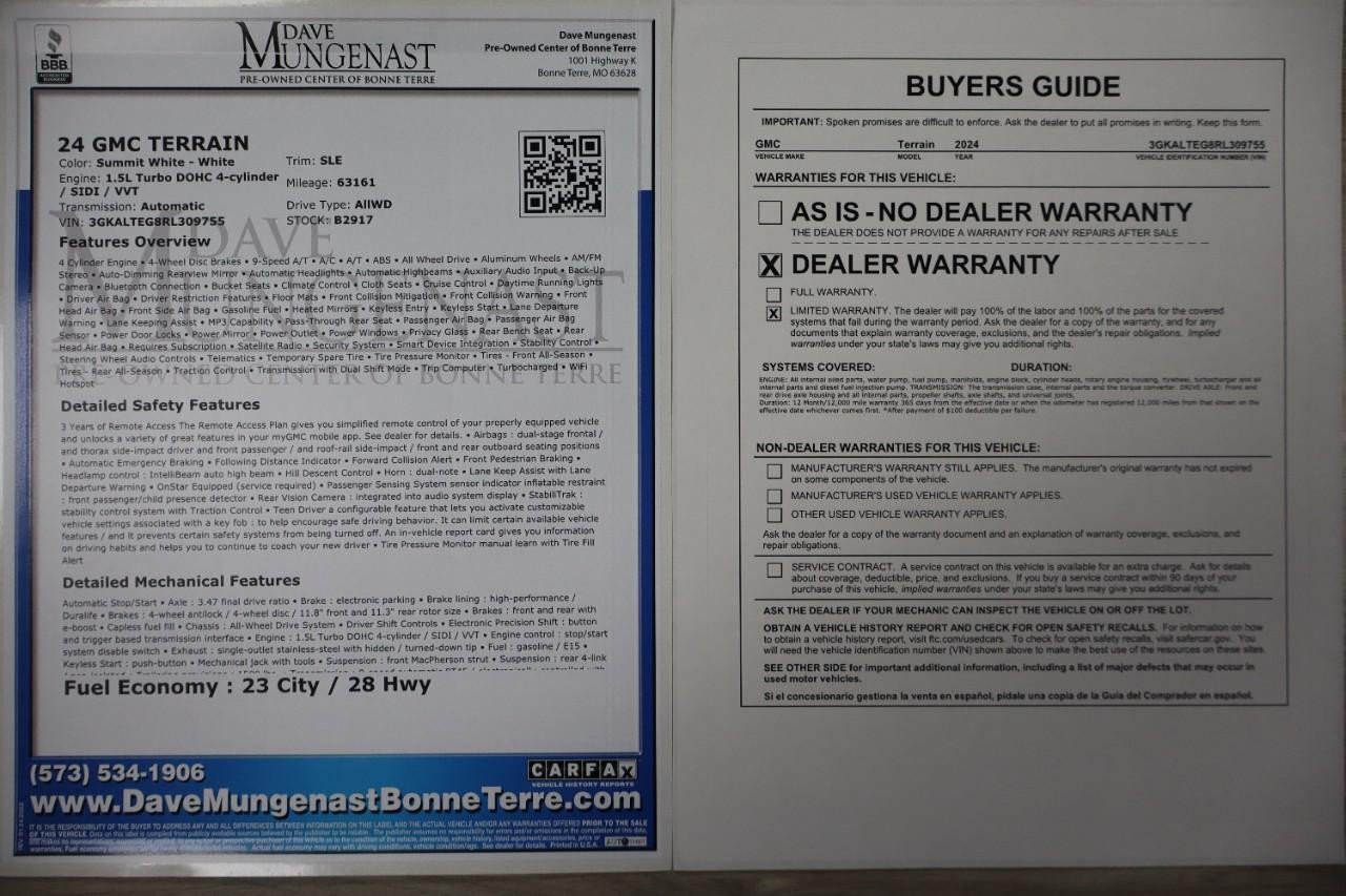 Used 2024 GMC Terrain SLE AWD/4WD image 33
