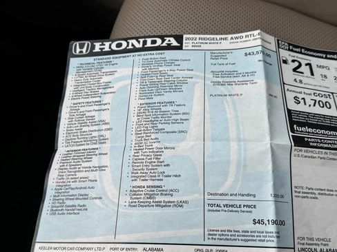 Used 2022 Honda Ridgeline RTL-E image 39