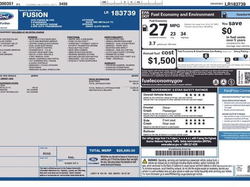 Used 2020 Ford Fusion SE FWD image 5