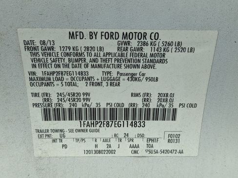 Used 2014 Ford Taurus Limited w/ Equipment Group 301A image 23