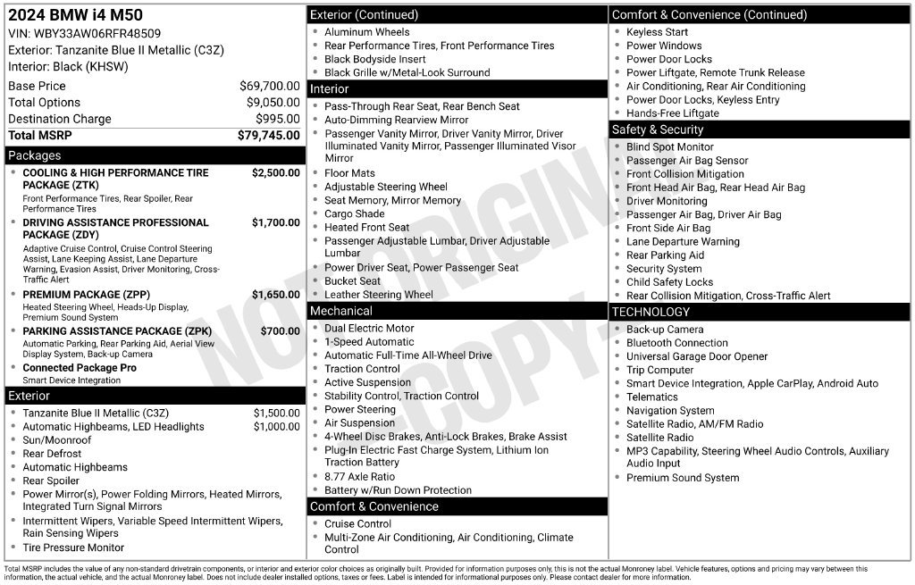 Certified 2024 BMW i4 M50 AWD/4WD image 2