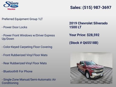 Used 2019 Chevrolet Silverado 1500 LT w/ All-Star Edition AWD/4WD image 16