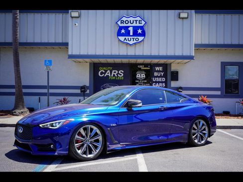 Used 2018 INFINITI Q60 Red Sport 400 w/ Sensory Package 3.0T Sport image 1