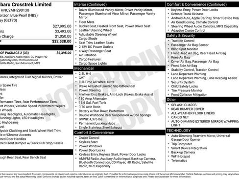 Used 2021 Subaru Crosstrek 2.5i Limited w/ Moonroof Package 2 image 2