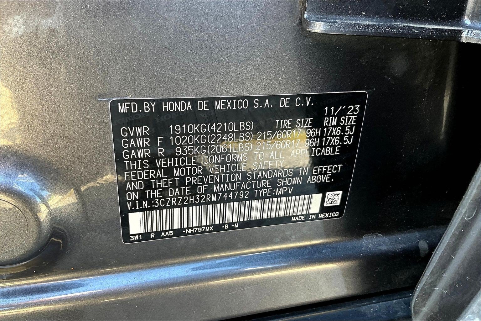 Used 2024 Honda HR-V LX image 17
