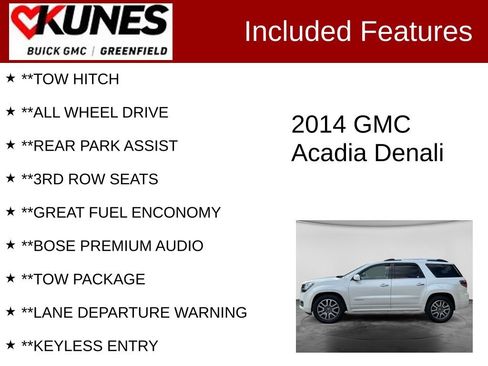 Used 2014 GMC Acadia Denali AWD/4WD image 3