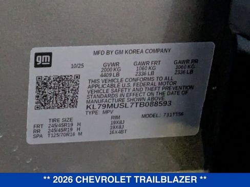 New 2026 Chevrolet TrailBlazer RS w/ Convenience Package image 40