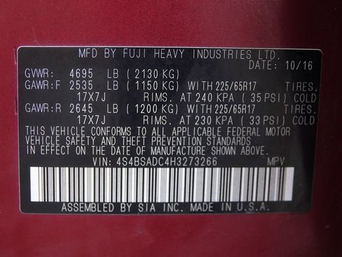 Used 2017 Subaru Outback 2.5i Premium image 42