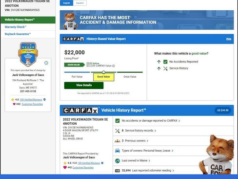 Used 2022 Volkswagen Tiguan SE image 11