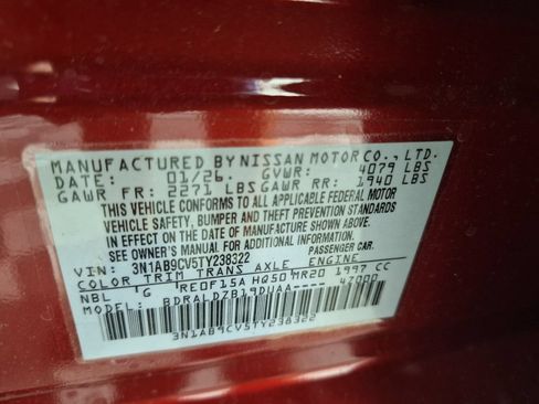Used 2026 Nissan Sentra SV w/ Floor Mat Package FWD image 31