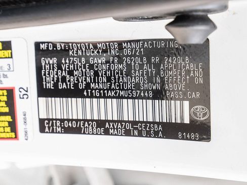Used 2021 Toyota Camry SE FWD image 35