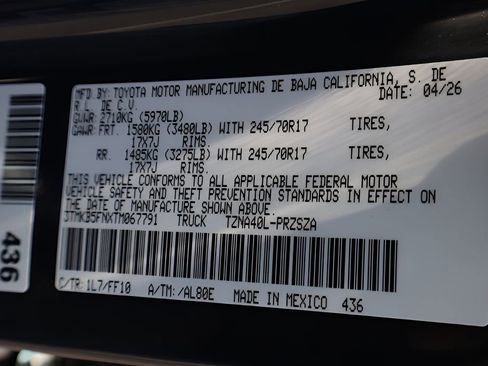 New 2026 Toyota Tacoma SR5 RWD image 24