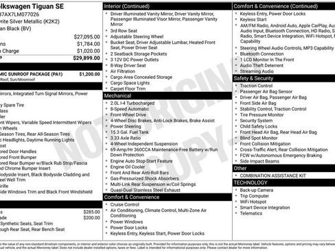 Used 2020 Volkswagen Tiguan SE w/ Panoramic Sunroof Package FWD image 4