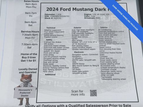 Used 2024 Ford Mustang Dark Horse w/ Dark Horse Handlin Package RWD image 37