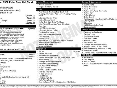Used 2019 RAM 1500 Rebel w/ Rebel Level 1 Equipment Group image 8