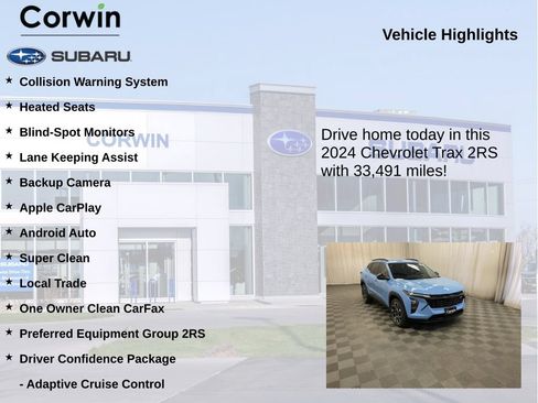 Used 2024 Chevrolet Trax RS w/ Driver Confidence Package FWD image 6