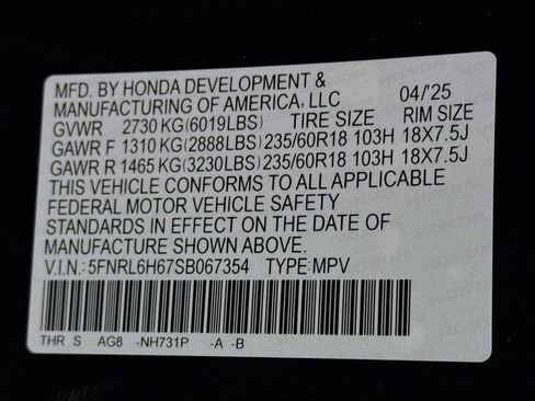 Certified 2025 Honda Odyssey EX-L image 32