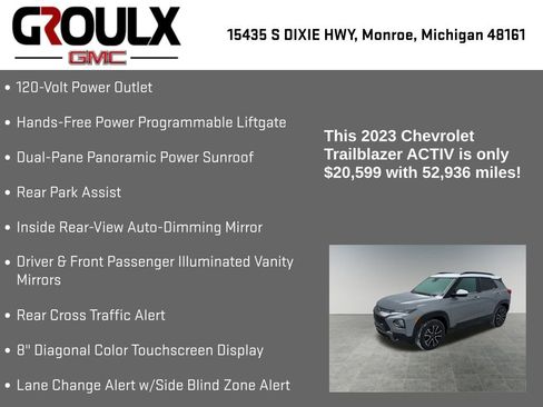 Used 2023 Chevrolet TrailBlazer ACTIV w/ Sun and Liftgate Package image 22