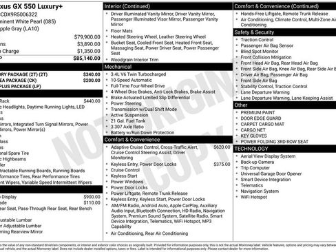 Used 2024 Lexus GX 550 w/ Accessory Package (2T) AWD/4WD image 42