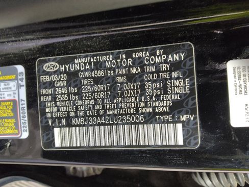 Used 2020 Hyundai Tucson Value w/ Cargo Package FWD image 33