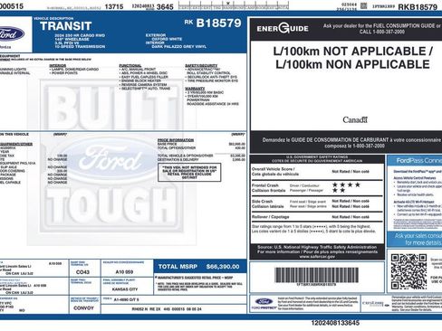Certified 2024 Ford Transit 250 148 High Roof RWD image 5