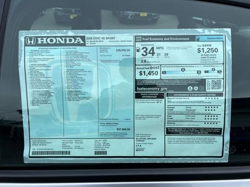 New 2026 Honda Civic Sport image 30