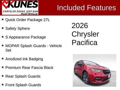 New 2026 Chrysler Pacifica Select w/ S Appearance Package image 2