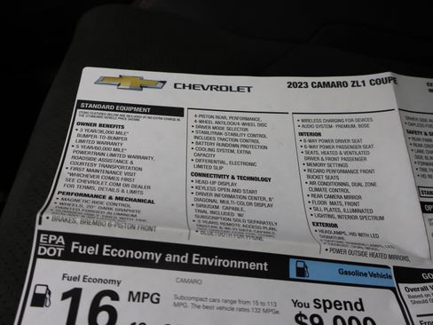 Used 2023 Chevrolet Camaro ZL1 RWD image 57