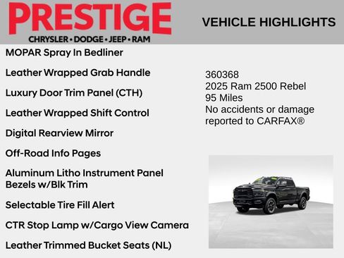 Used 2025 RAM 2500 Rebel w/ Rebel Level 2 Equipment Group AWD/4WD image 6