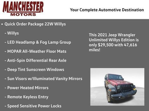 Used 2021 Jeep Wrangler Unlimited Sport AWD/4WD image 2