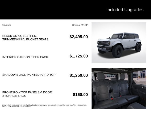 New 2026 Ford Bronco Raptor w/ Interior Carbon Fiber Pack AWD/4WD image 5