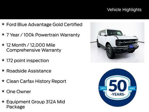 Certified 2025 Ford Bronco Outer Banks AWD/4WD image 6