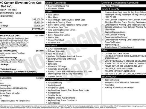 New 2026 GMC Canyon Elevation w/ Convenience Package AWD/4WD image 4