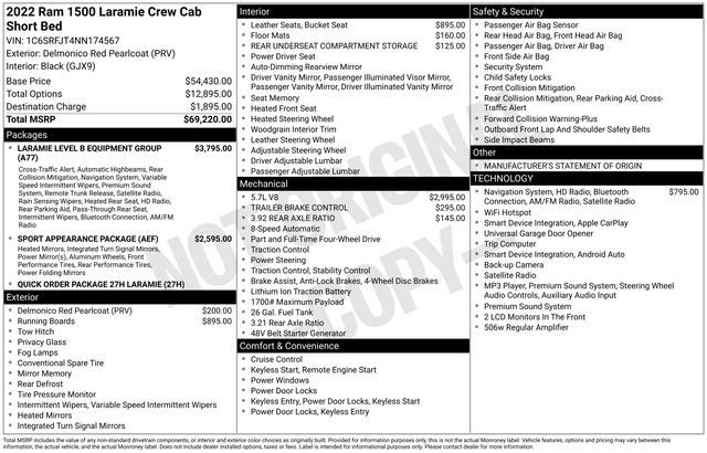 Used 2022 RAM 1500 Laramie AWD/4WD image 24