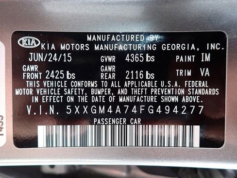 Used 2015 Kia Optima LX image 20