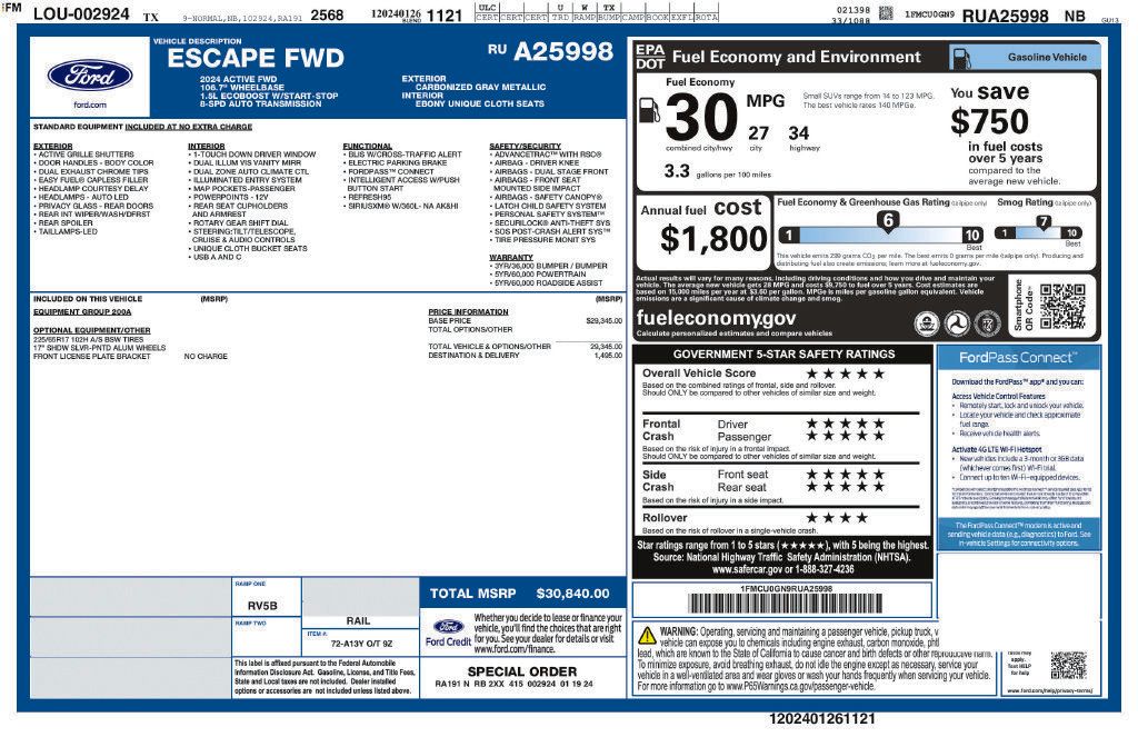 Used 2024 Ford Escape Active FWD image 18